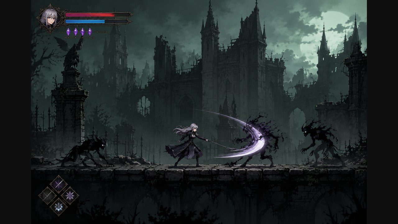 哥特少女勇闯恶魔城2 操作界面 资料图 1